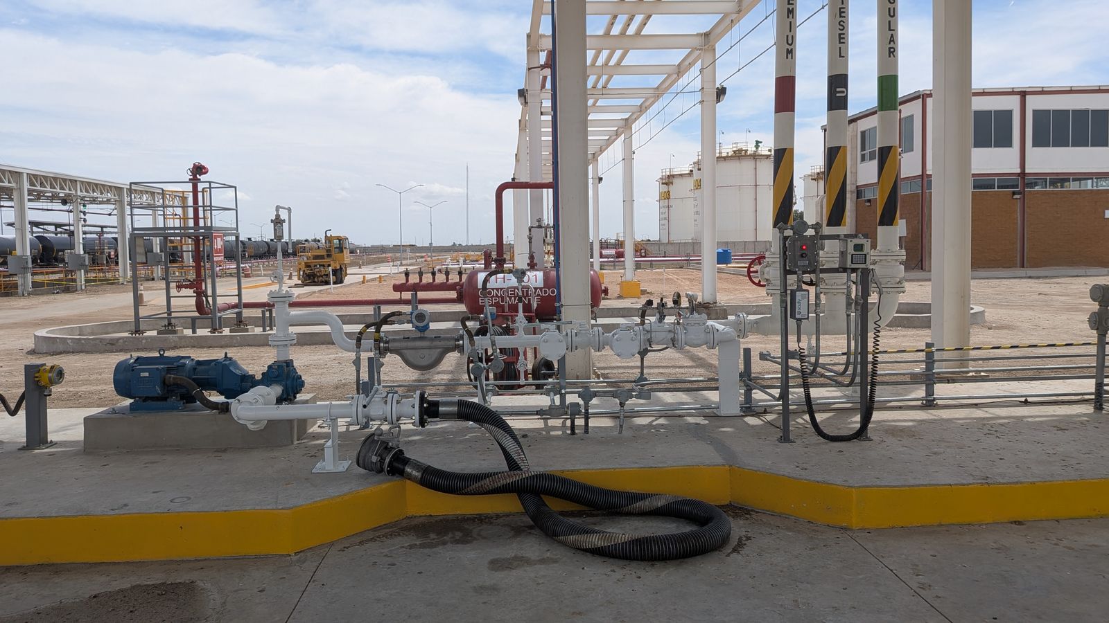 Metering & Pump Skid — Coriolis metering, transfer pump and controls · Fuel terminal, Mexico